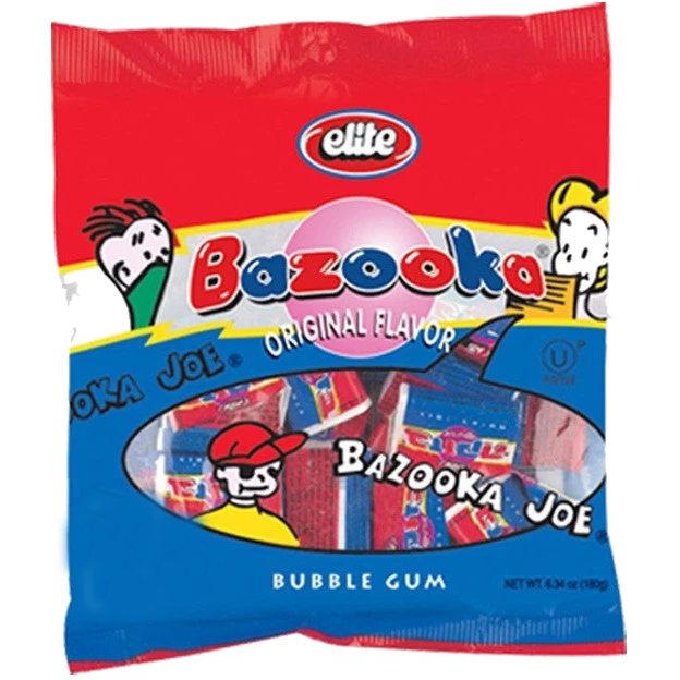 Elite Kosher Bazooka Original Flavor Bubble Gum 30 Pieces 