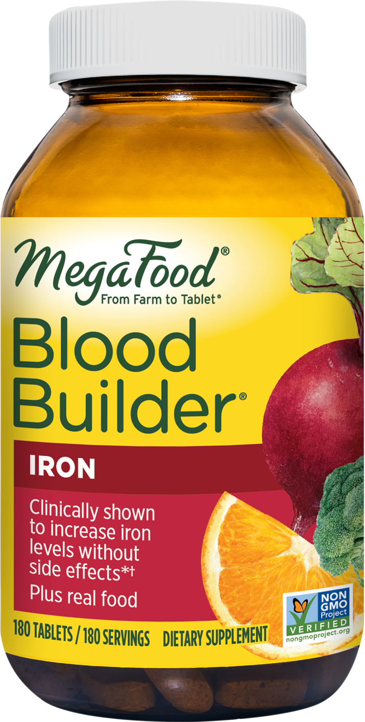 MegaFood Kosher Blood Builder Whole Food Iron Supplement Beet Root 180