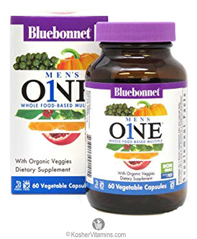 Kosher Mens One Whole FoodBased Multiple Vitamin 60 Vegetable Caps