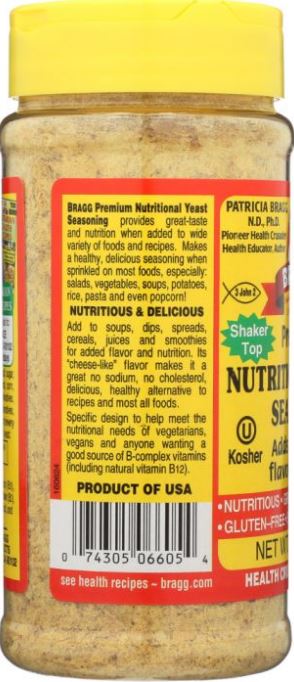 Bragg Nutritional Yeast Seasoning, 4.5 oz