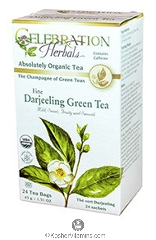 Celebration Herbals Kosher Green Tea Darjeeling Org 24 Tea Bags