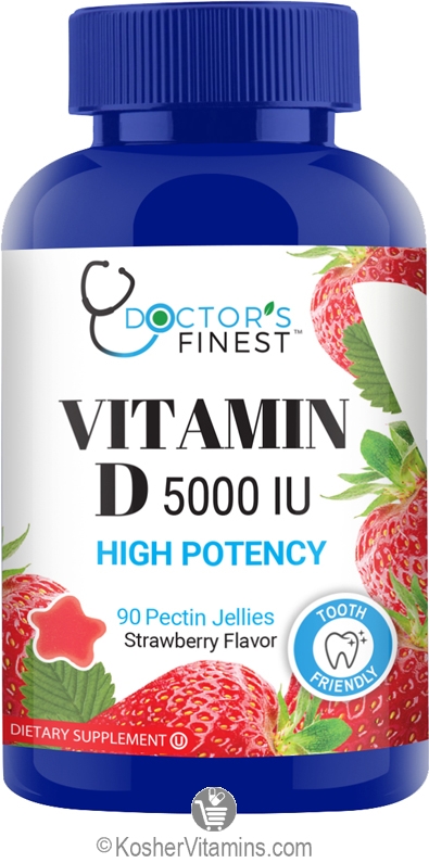 Doctors Finest Kosher Vitamin D3 5000 Iu For Adults Gummies