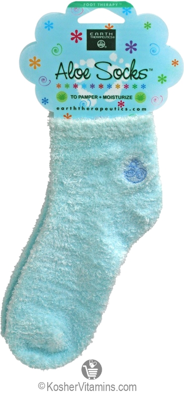 Earth Therapeutics Moisturizing Aloe Socks Blue 1 Pair 