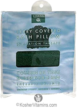 Earth Therapeutics Terry Bath Pillow Green 1 Count