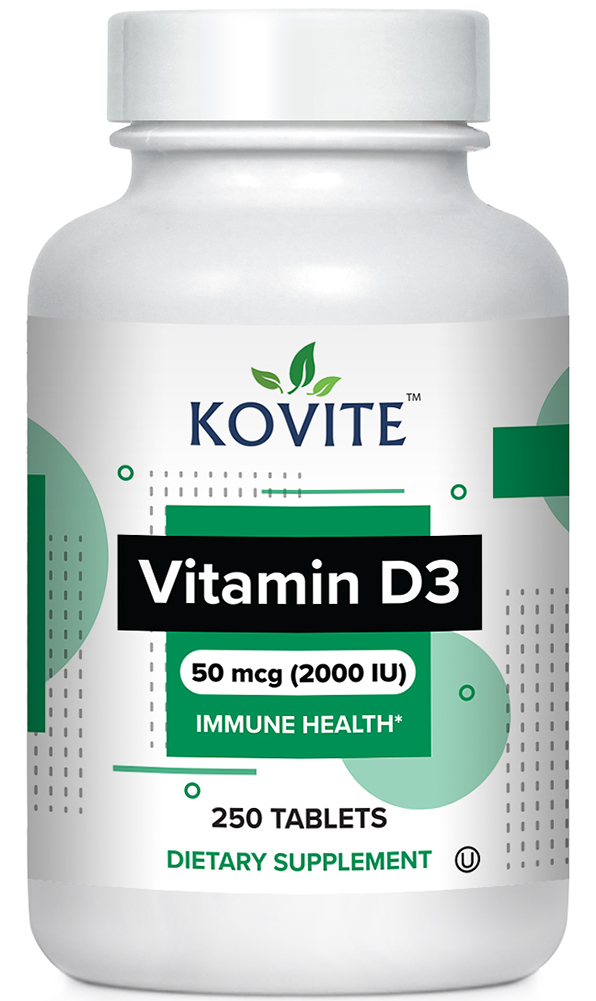 Kovite Kosher Vitamin D3 2000 IU (50 mcg) 250 Tablets