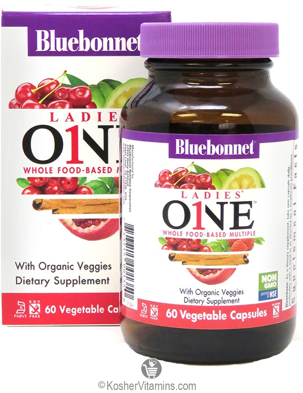 Kosher Ladies One Whole FoodBased Multiple Vitamin 60 Vegetable Capsules