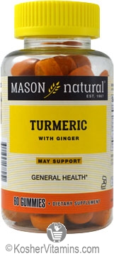 Mason Kosher Turmeric With Ginger Jellies 60 Gummies