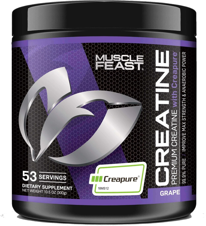 Muscle Feast Kosher Creapure Creatine Monohydrate Powder Grape 10.5