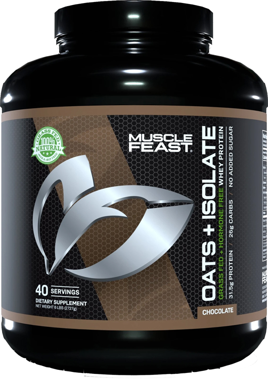 Muscle Feast Kosher Oats + Isolate Whey Protein Powder Chocolate Dairy