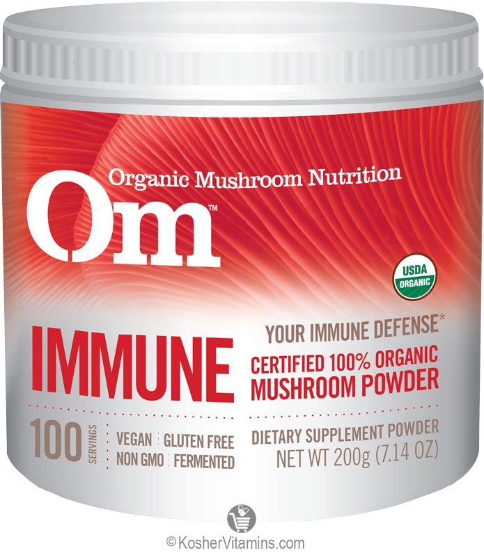 OM Mushroom Nutrition Kosher Organic Immune Mushroom Powder 7.14 Oz