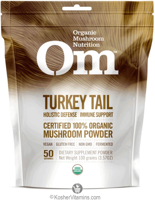 OM Mushroom Nutrition Kosher Organic Turkey Tail Mushroom Powder 7.14