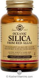 Solgar Kosher Oceanic Silica from Red Algae 100 Vegetable Capsules ...