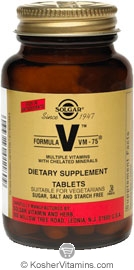 Solgar Kosher Formula VM-75 Multiple Vitamins with Chelated Minerals 30 Tablets