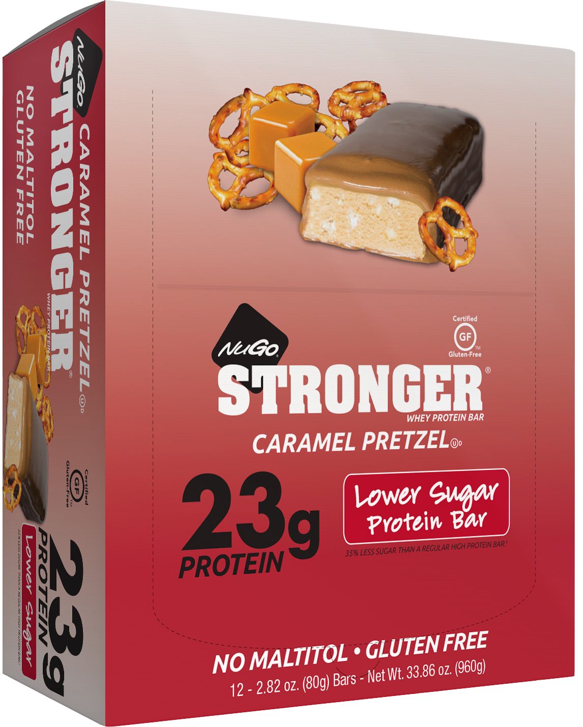 NuGo Nutrition Kosher Stronger 25g Whey & Rice Protein Bar Lower Sugar