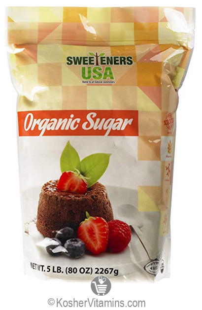 Sweetener USA Kosher Organic Sugar - Passover 5 LB - Koshervitamins.com