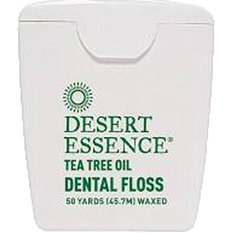 Desert Essence Dental Floss Tea Tree Oil Waxed 50 Yards