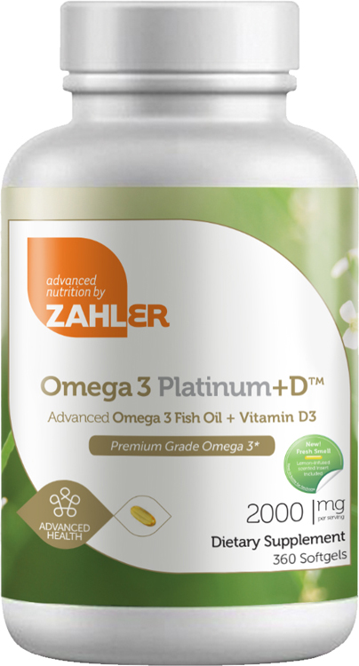 Zahlers Kosher Advanced Omega 3 Vitamin D3 Platinum Fish