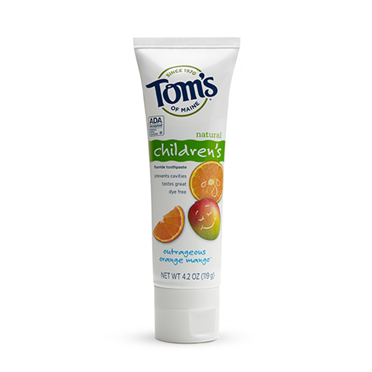 Toms Of Maine Children’s Toothpaste Outrageous Orange Mango 6 Pack 5.