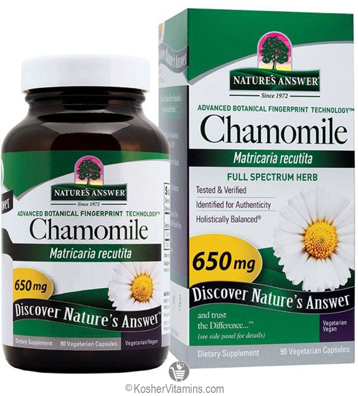 Natures Answer Kosher Chamomile Flower 650 mg 90 Capsules