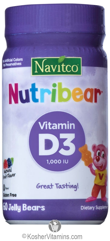 Navitco Kosher Nutribear Vitamin D3 1000 Iu Chewable Gummies