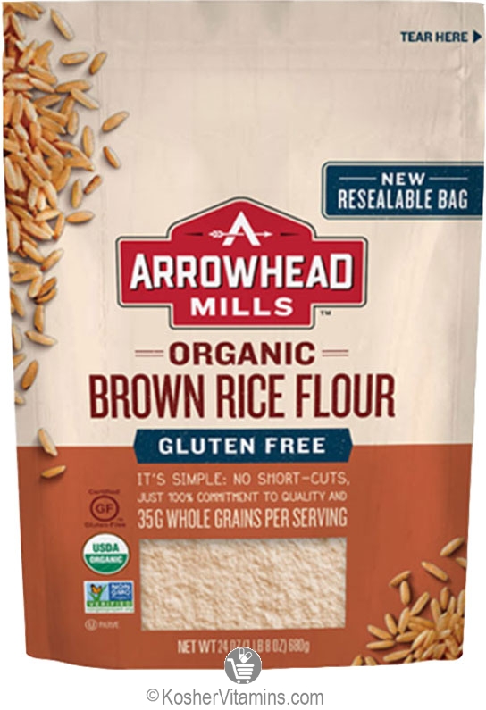 Arrowhead Mills Kosher Organic Brown Rice Flour Gluten ...