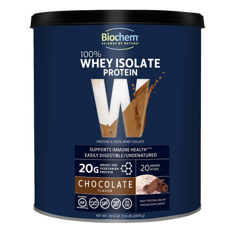 Biochem Kosher 100 Whey Protein Powder Dairy Chocolate Fudge 30.9 OZ