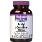 Bluebonnet Kosher Acetyl-L-Carnitine 500 mg  60 Vegetable Capsules