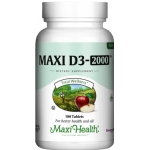 Maxi Health Kosher Vitamin D3 2000 IU 180 Tablets
