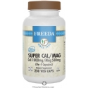 Freeda Kosher Super Cal/Mag Calcium Magnesium 250 Veg Caps