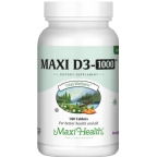 Maxi Health Kosher Vitamin D3 1000 IU 180 Tablets