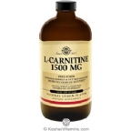 Solgar L-Carnitine 1500 Mg Liquid Lemon Flavor Vegetarian Suitable Not Certified Kosher 16 Fl Oz.