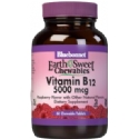 Bluebonnet Kosher EarthSweet Vitamin B12 5000 Mcg Chewable Raspberry Flavor 60 Tablets