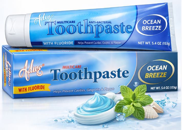 Adwe Kosher Multicare Toothpaste – Ocean Breeze Fresh Flavor 5.4 OZ ...
