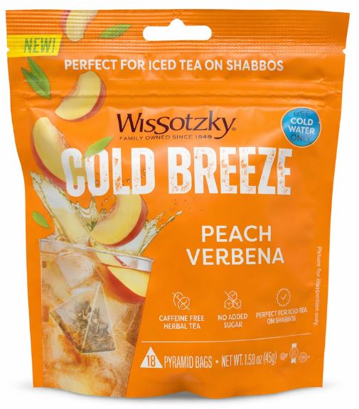 Wissotzky Tea Kosher Tea Cold Breeze Peach Verbena 18 Tea Bags ...