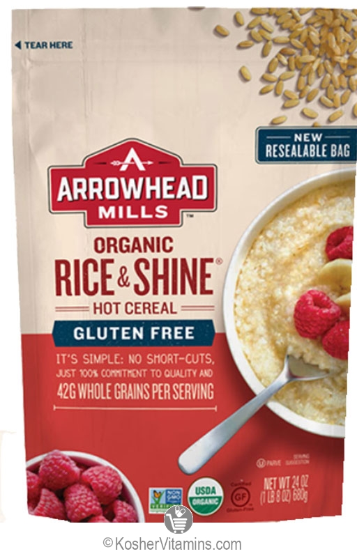 Arrowhead Mills Kosher Organic Rice & Shine Cereal 6 Pack 24 OZ