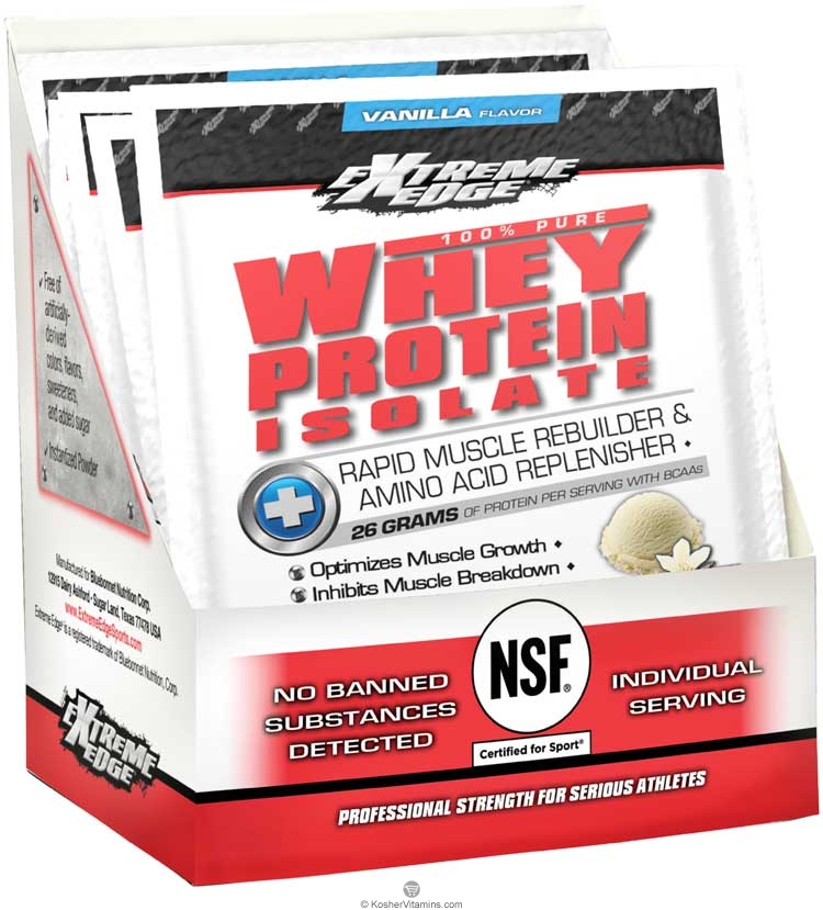 Kosher Extreme Edge Whey Protein Isolate Powder Vanilla