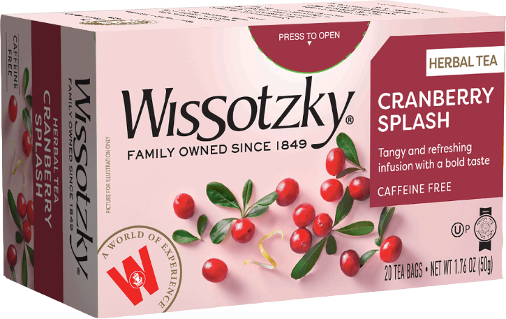 Wissotzky Tea Kosher Cranberry Splash Herbal Tea Caffeine Free 20 Tea ...