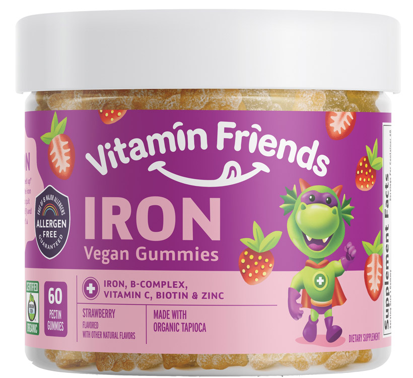 Vitamin Friends Kosher Chewable Iron 5 mg. B Complex Gummies