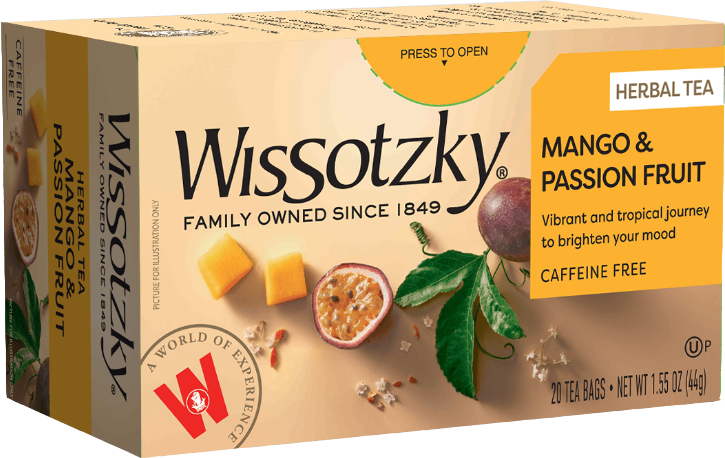Wissotzky Tea Kosher Herbal Tea Mango & Passion Fruit Caffeine Free 20 ...