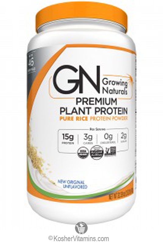 Growing Naturals Kosher Organic Whole Grain Brown Rice Protein Powder