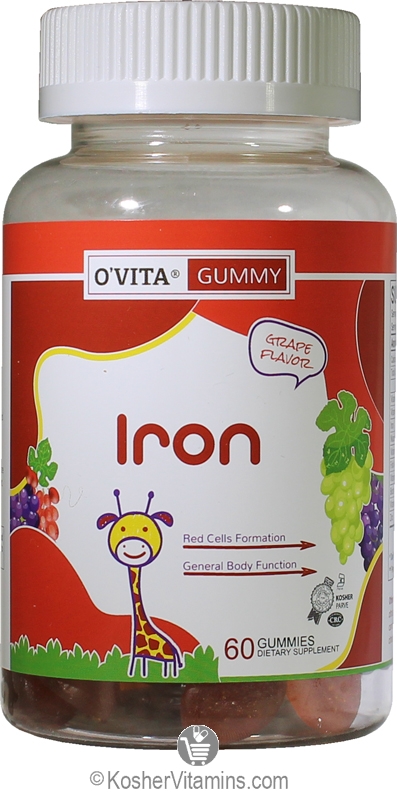 O`Vita Gummy Kosher Iron Gummies Grape Flavor BUY 1 GET 1 FREE 60 ...