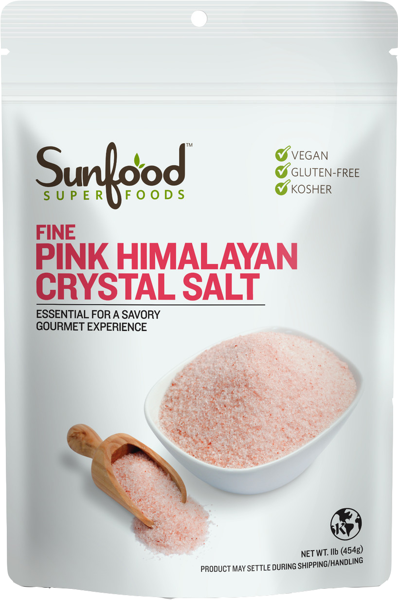 Sunfood Kosher Fine Himalayan Pink Salt 1 LB