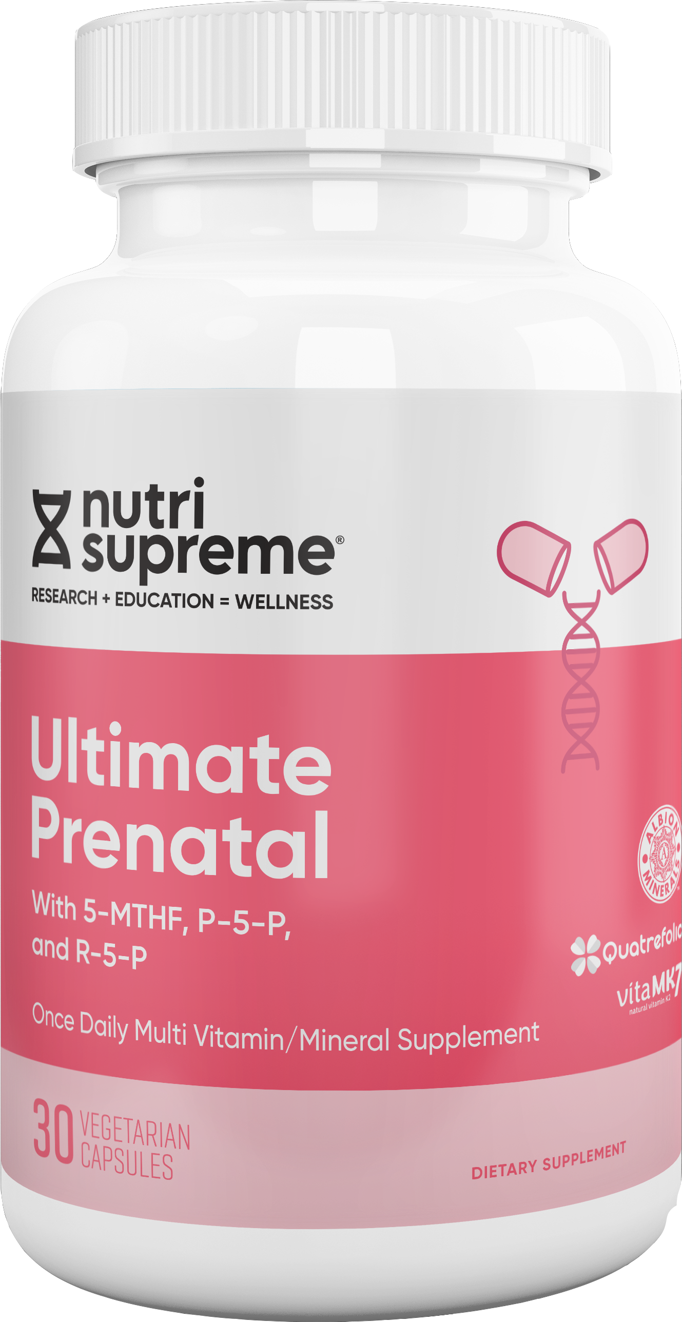 NutriSupreme Research Kosher Ultimate Prenatal 1ADay Caps with