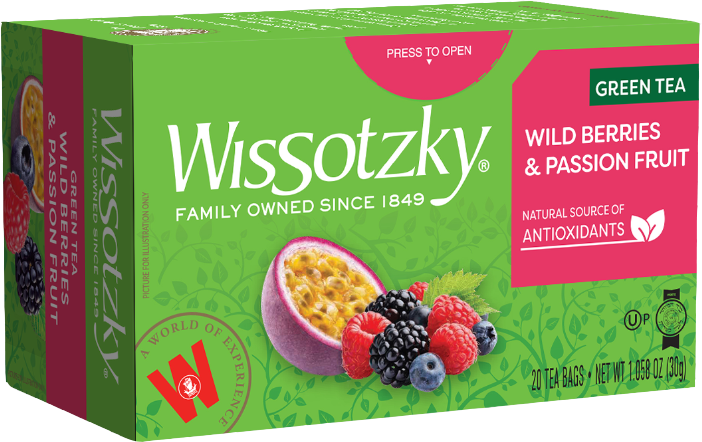 Wissotzky Tea Kosher Wild Berries & Passion Fruit Green Tea 20 Tea Bags ...