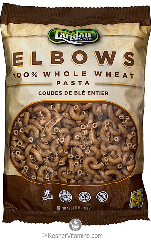 Landau Kosher 100 Whole Wheat Elbows Pasta 16 OZ