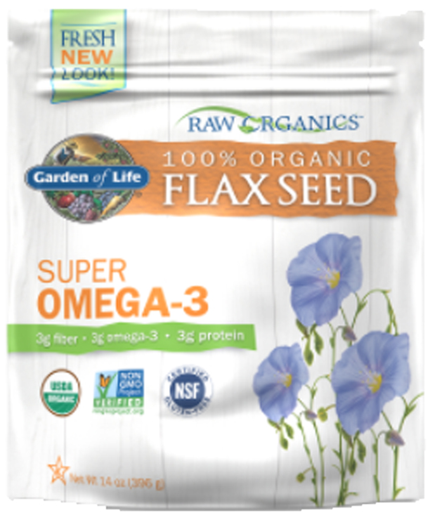 Garden of Life Kosher RAW Organics 100 Organic Golden Flaxseed 14 OZ