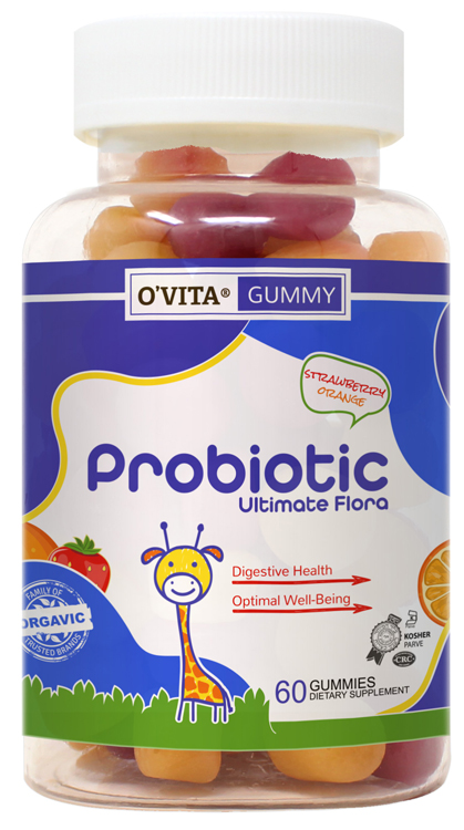 O`Vita Gummy Kosher Probiotic Ultimate Flora Gummies - Strawberry ...