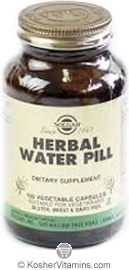 Solgar Kosher Herbal Water Pill 100 Vegetable Capsules